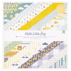   American Crafts Hello Little Boy Scrapbook papírkészlet 12" (30 cm)  Paper Pad (24 lap)