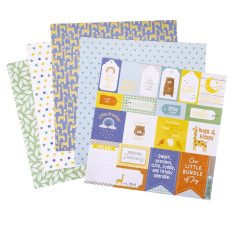   American Crafts Hello Little Boy Scrapbook papírkészlet 12" (30 cm)  Paper Pad (24 lap)