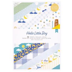   American Crafts Hello Little Boy Scrapbook papírkészlet 6"x8"  Paper Pad (36 lap)