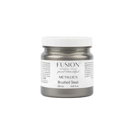 Fusion Mineral Paint Metallic Brushed Steel (250 ml)