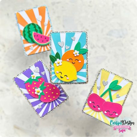 CarlijnDesign Stencil ATC Backgrounds (4 db)