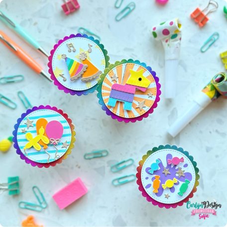 CarlijnDesign ATC Coin Circles + Envelope Vágósablon Cutting Dies (1 csomag)