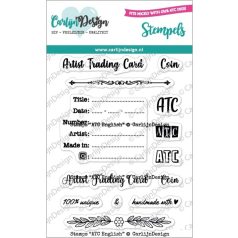   CarlijnDesign ATC English Szilikonbélyegző A7 Clear Stamps (1 db)