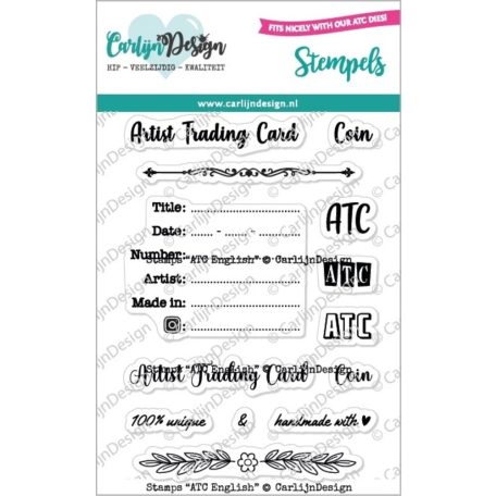 CarlijnDesign ATC English Szilikonbélyegző A7 Clear Stamps (1 db)