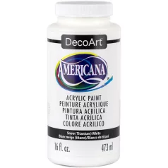   DecoArt Americana Snow (Titanium) White Akril festék - matt Acrylics (473 ml)