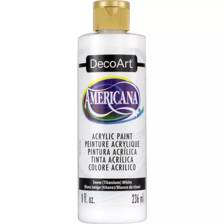 DecoArt Americana Snow (Titanium) White Akril festék - matt Acrylics (236 ml)