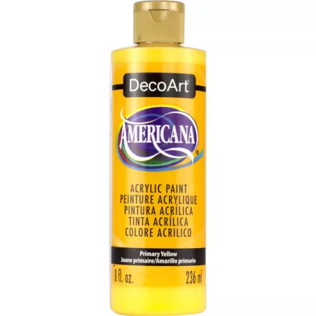 DecoArt Americana Primary Yellow Akril festék - matt Acrylics (236 ml)