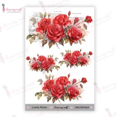   Dress My Craft Lovely Roses Transzfer fólia Mini Transfer Me (1 db)