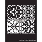 Re-Design with Prima Coastal Tile Stencil 9"X13.5" Decor Stencils (1 db)