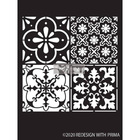 Re-Design with Prima Coastal Tile Stencil 9"X13.5" Decor Stencils (1 db)