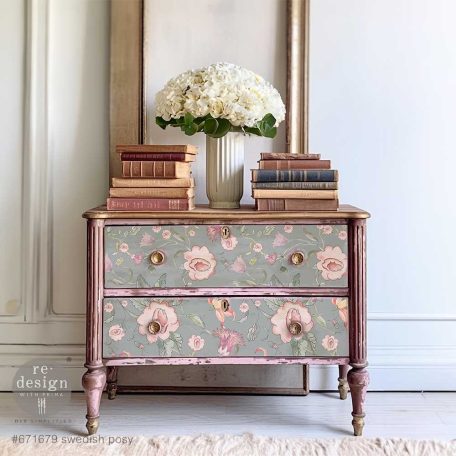 Re-Design with Prima Annie Sloan Swedish Posy Decoupage papír 24"X35" Découpage Décor Tissue Paper (1 db)