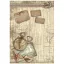 Stamperia Sea Land Rizspapír A4 Compass Rice Paper (1 ív)