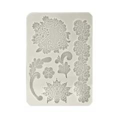   Stamperia Brocante Antiques Szilikon öntőforma A5 Laces Silicon Mould (1 db)