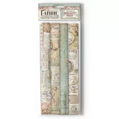   Stamperia Brocante Antiques Textíl lapok 12" (30 cm)  Fabric Sheets (1 csomag)