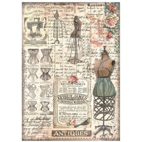 Stamperia Brocante Antiques Rizspapír A4 Mannequin Rice Paper (1 ív)