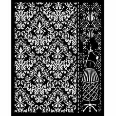   Stamperia Brocante Antiques Vastag stencil 20x25cm Mannequin Thick Stencil  (1 db)