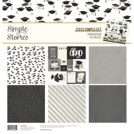 Simple Stories Graduation Scrapbook papírkészlet Collection Kit 12" (30 cm) 1 csomag