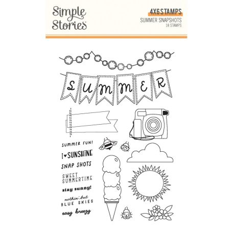 Simple Stories Summer Snapshots Szilikonbélyegző Clear Stamps 1 csomag
