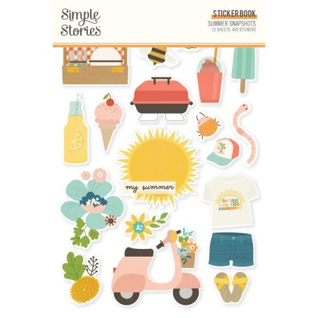 Simple Stories Summer Snapshots Matrica Sticker Book 12 ív