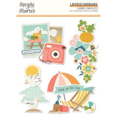   Simple Stories Summer Snapshots Chipboard Layered Chipboard 1 csomag