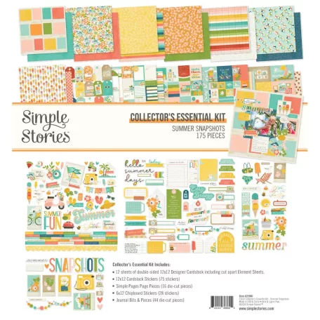 Simple Stories Summer Snapshots Scrapbook papírkészlet Collector's Essential Kit 12" (30 cm) 1 csomag