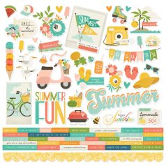   Simple Stories Summer Snapshots Scrapbook papírkészlet Collection Kit 12" (30 cm) 1 csomag