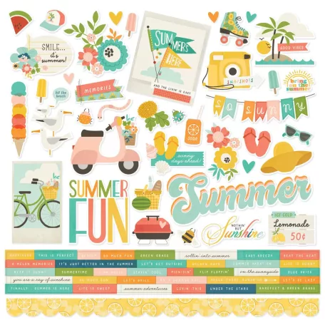 Simple Stories Summer Snapshots Scrapbook papírkészlet Collection Kit 12" (30 cm) 1 csomag