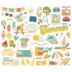   Simple Stories Summer Snapshots Matrica Cardstock Stickers 12" (30 cm) 1 ív