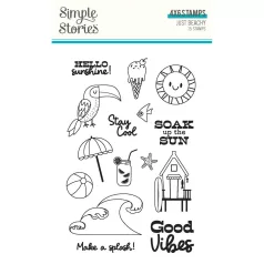   Simple Stories Just Beachy Szilikonbélyegző Clear Stamps 1 csomag