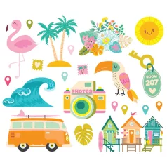   Simple Stories Just Beachy Kivágatok Big Bits & Pieces 1 csomag