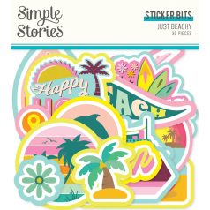   Simple Stories Just Beachy Kivágatok Sticker Bits & Pieces 1 csomag