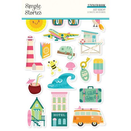 Simple Stories Just Beachy Matrica Sticker Book 12 ív