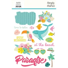 Simple Stories Just Beachy Matrica Rub-Ons 2 ív