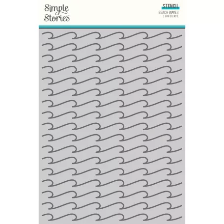 Simple Stories Just Beachy Stencil Beach Waves 6"x8" 1 db