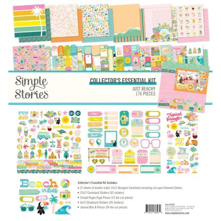 Simple Stories Just Beachy Scrapbook papírkészlet Collector's Essential Kit 12" (30 cm) 1 csomag