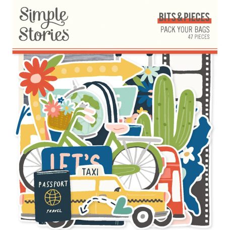 Simple Stories Pack Your Kivágatok Bits & Pieces 1 csomag
