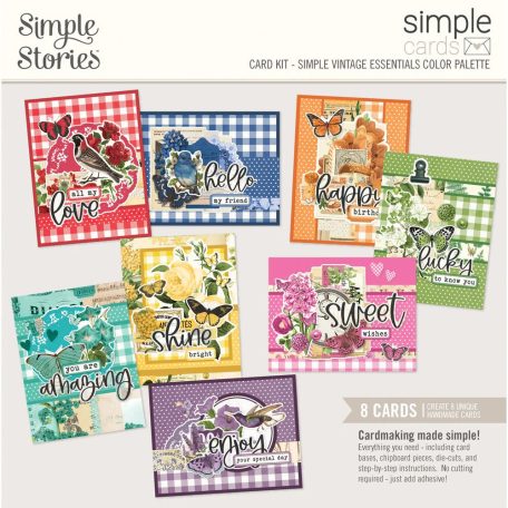 Simple Stories Simple Vintage Essentials Color Palette Kivágatok Simple Cards Kit 1 csomag