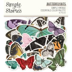   Simple Stories Simple Vintage Essentials Color Palette Kivágatok Butterfly Bits & Pieces 1 csomag
