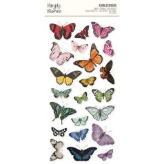   Simple Stories Simple Vintage Essentials Color Palette Matrica Foam Stickers Butterfly & Floral 2 ív