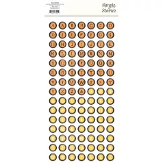   Simple Stories Simple Vintage Essentials Color Palette Matrica Foam Stickers Type Keys Warm 2 ív