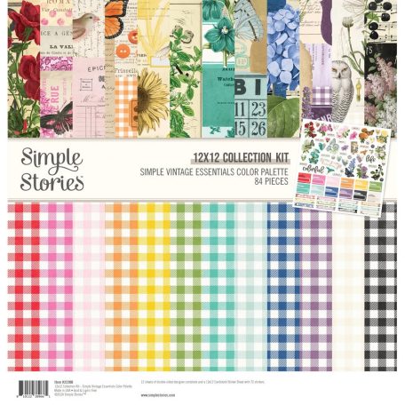 Simple Stories Simple Vintage Essentials Color Palette Scrapbook papírkészlet Collection Kit 12" (30 cm) 1 csomag