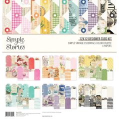   Simple Stories Simple Vintage Essentials Color Palette Scrapbook papírkészlet Designer Tags Kit 12" (30 cm) 1 csomag