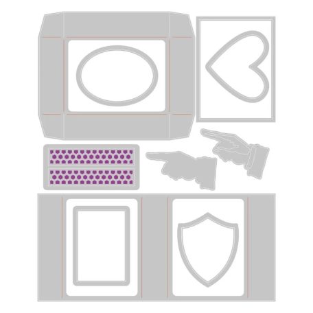 Sizzix Vault Matchbox Vágósablon Tim Holtz Thinlits Die Set  (1 csomag)