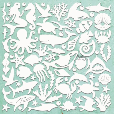 Mintay Papers Chipboard 12" (30 cm) - Decor - Sealife - Chippies (1 ív)