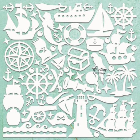 Mintay Papers Chipboard 12" (30 cm) - Decor - Pirate Bay - Chippies (1 ív)
