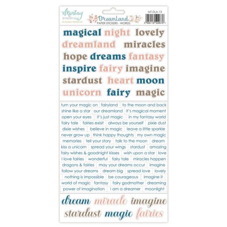 Mintay Papers Dreamland Matrica Paper Stickers Words  1 csomag
