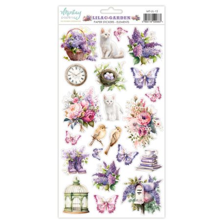 Mintay Papers Lilac Garden Matrica Paper Stickers Elements  1 csomag