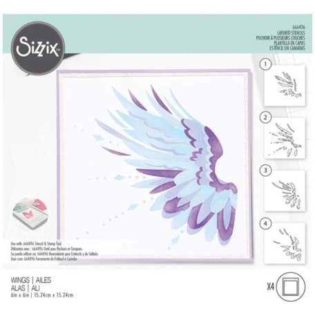 Sizzix Wings Stencil  Layered Stencil (4 db)