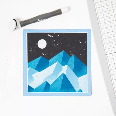 Sizzix Mountain Scene Stencil  Layered Stencil (4 db)
