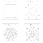 Sizzix Mosaic Flowers Stencil  Layered Stencil (4 db)